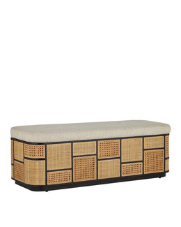 Anisa Black Storage Bench, Trailside Natural Instinct Safari