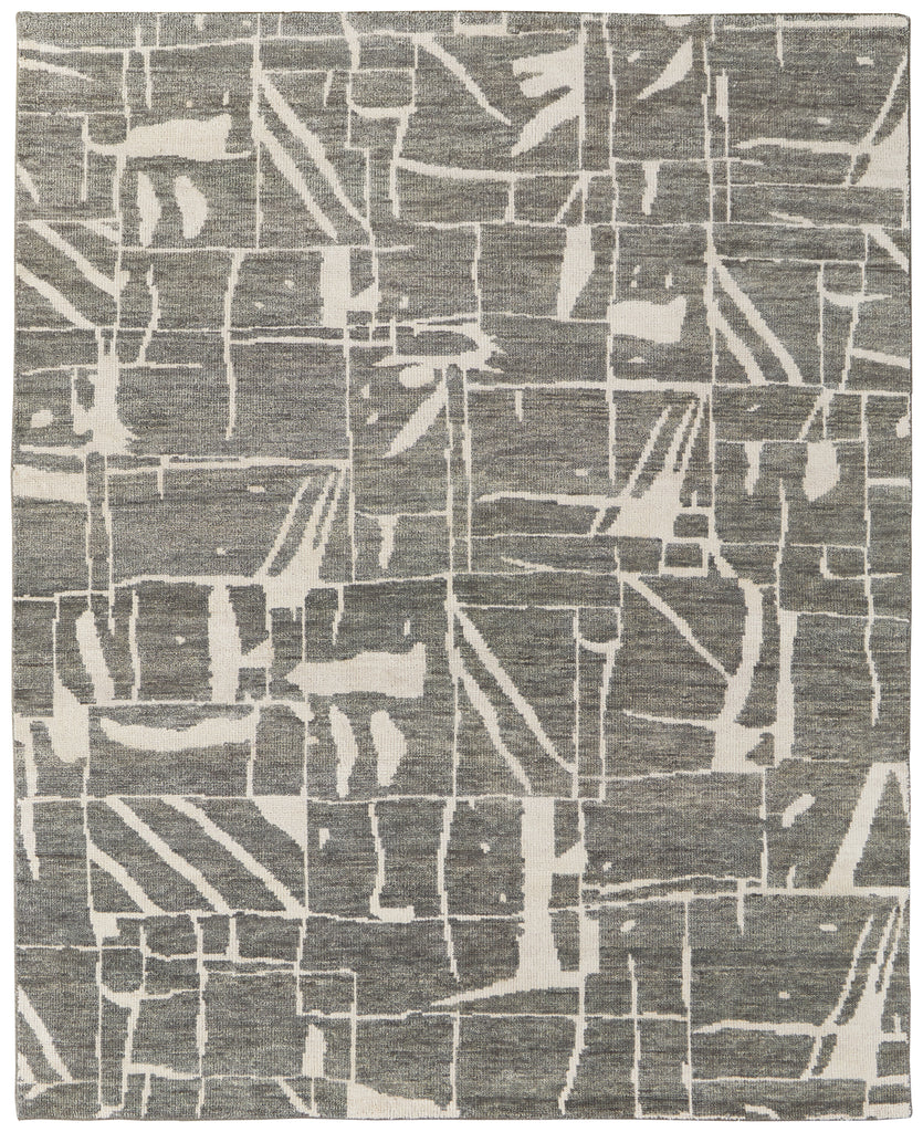 Sutton Transitional Abstract Taupe Ivory Area Rug (11'6" x 15')