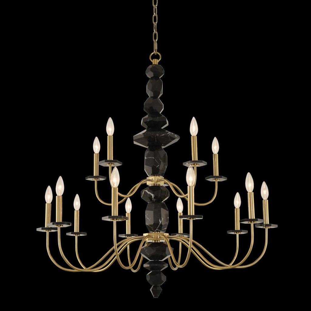 Piedra (10+5) Light 2-Tier Chandelier