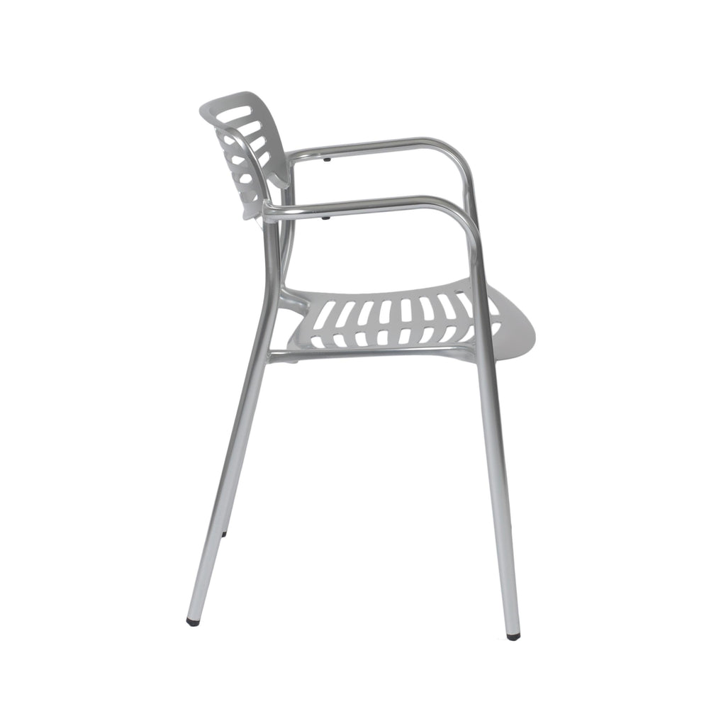 Helen Stacking Armchair - Silver,Set of 2