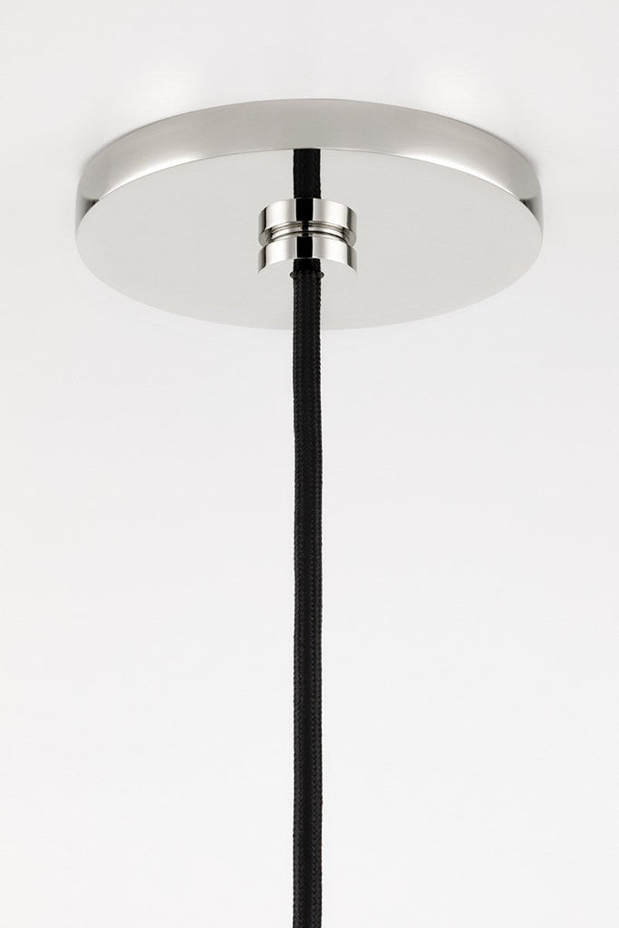 Cassidy Pendant 11" - Polished Nickel/Dusk Black