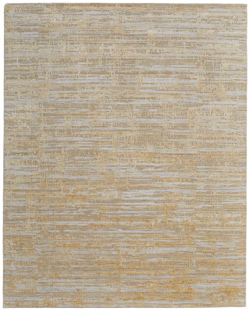 Eastfield Modern Abstract Yellow Ivory Gold Area Rug (3' x 5' / Pattern 3)