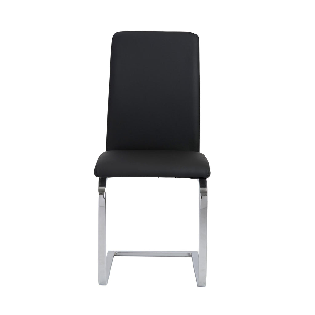 Cinzia Side Chair - Black,Chrome,Set of 2