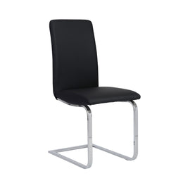 Cinzia Side Chair - Black,Chrome,Set of 2