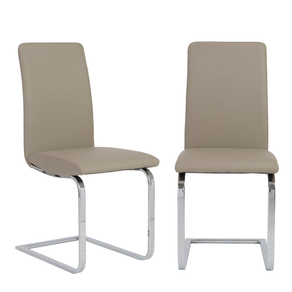 Cinzia Side Chair - Taupe,Set of 2