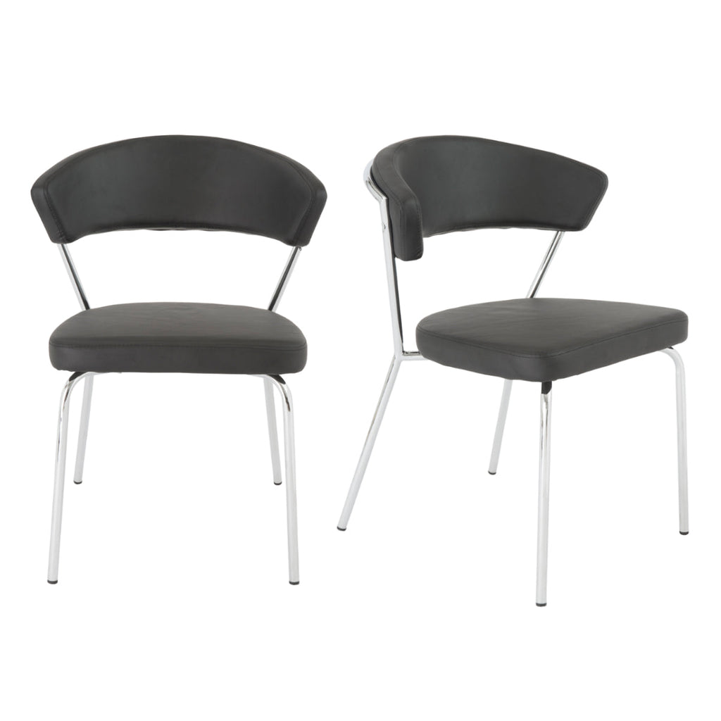 Draco Side Chair - Black,Set of 2