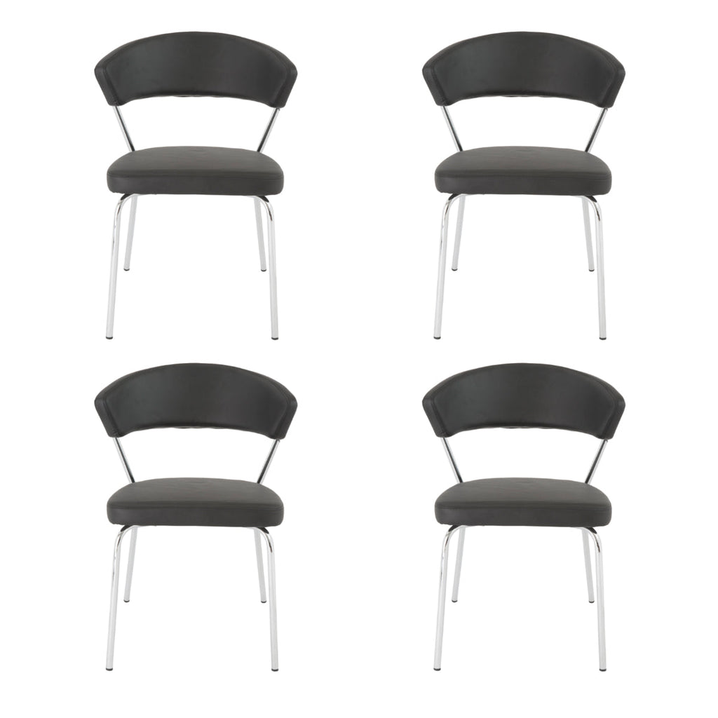 Draco Side Chair - Black,Set of 4