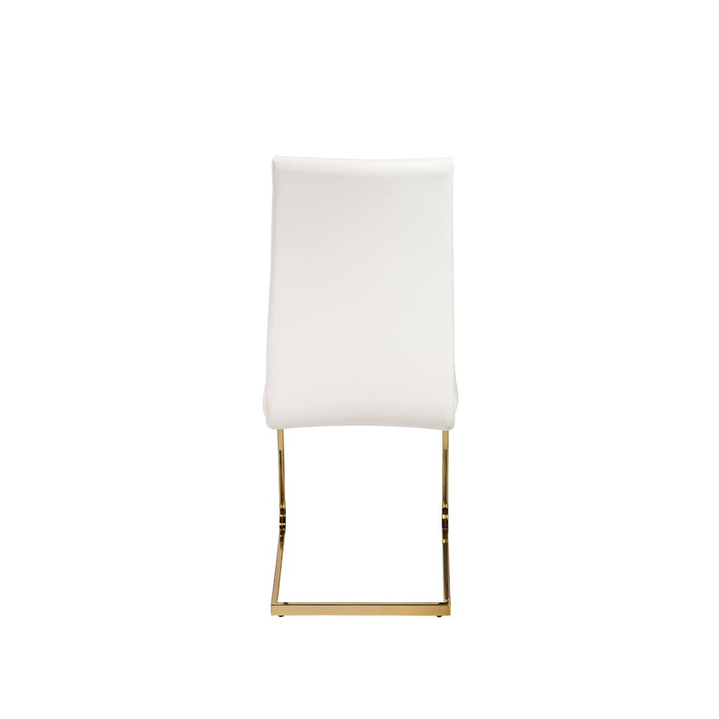Epifania Side Chair - White,Matte Gold,Set of 4