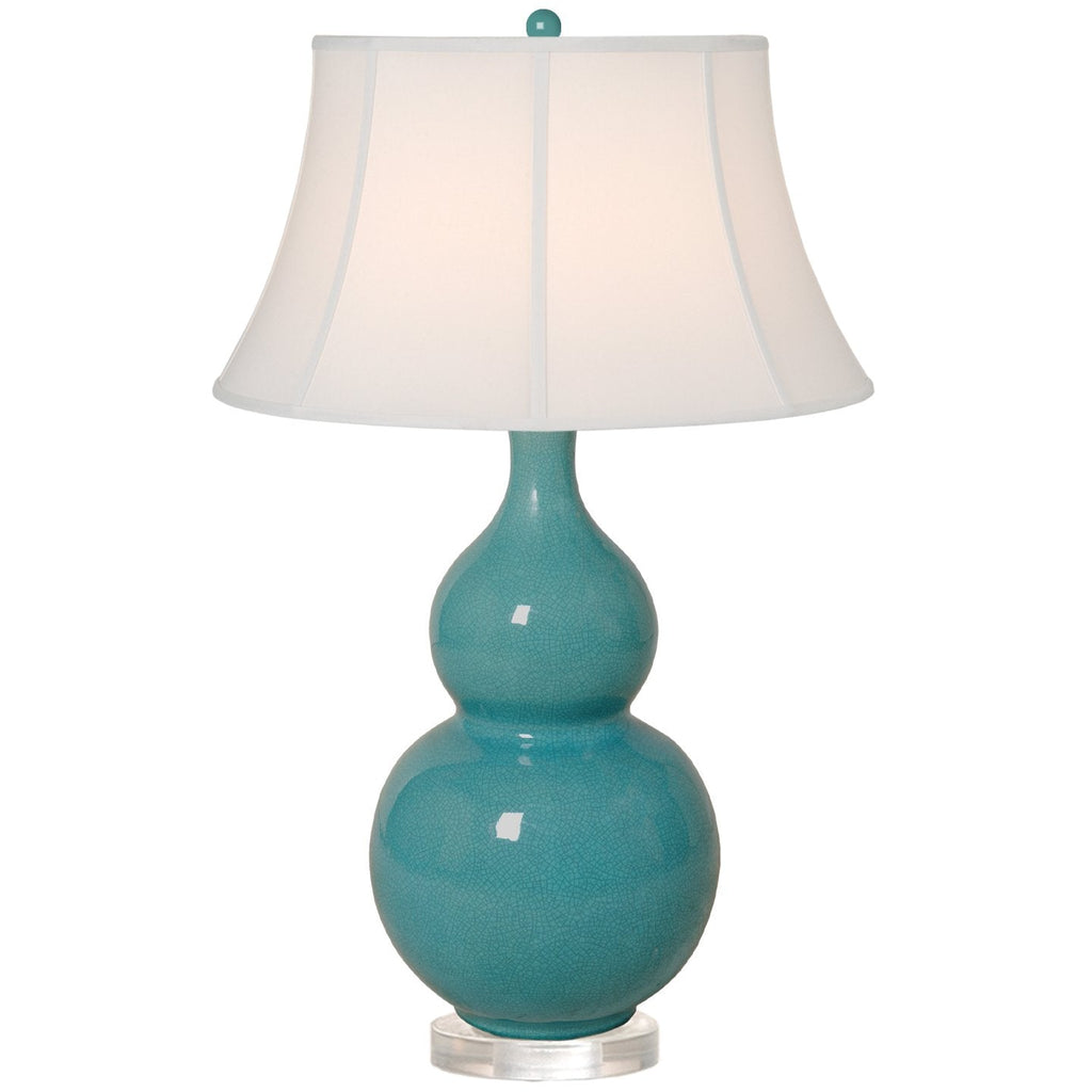 Gourd Vase Large, Turquoise Lamp 35"H