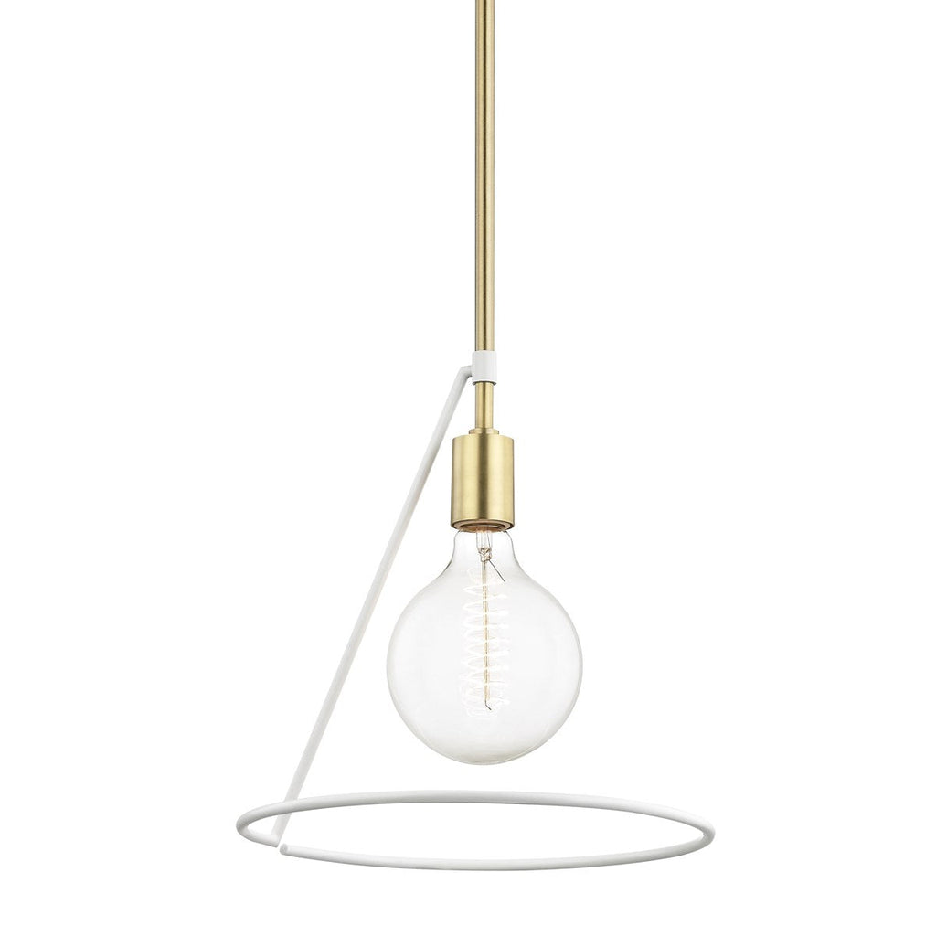 Dana Pendant - Aged Brass/Soft White