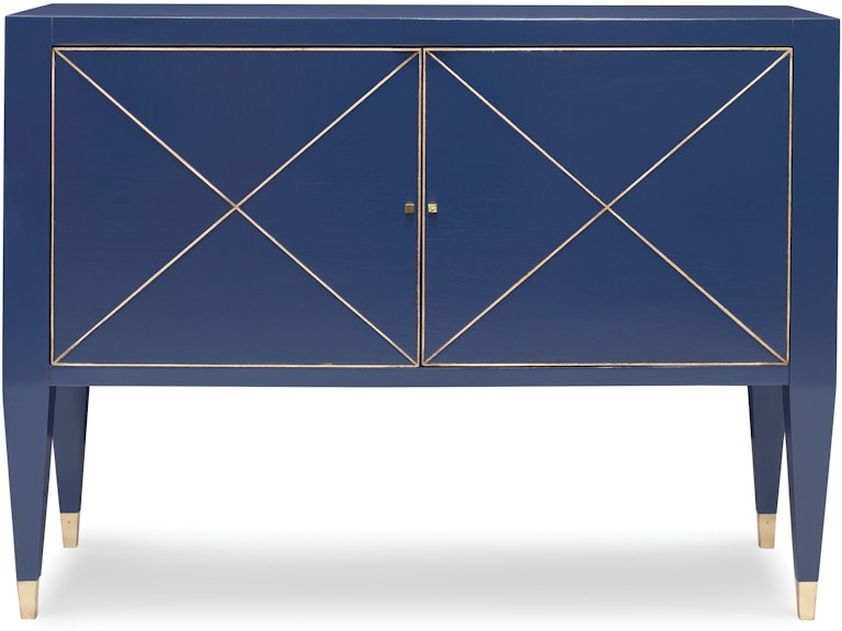 Beaumont Cabinet, Cadet Blue With Gold