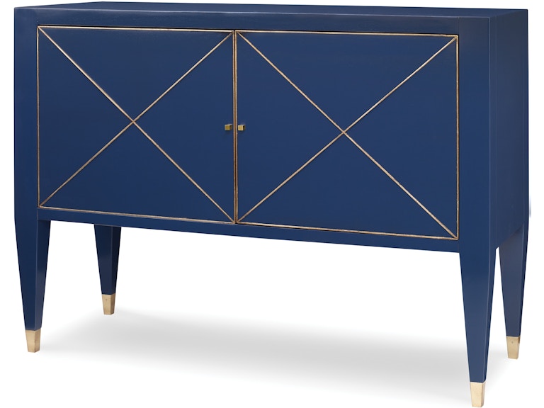 Beaumont Cabinet, Cadet Blue With Gold