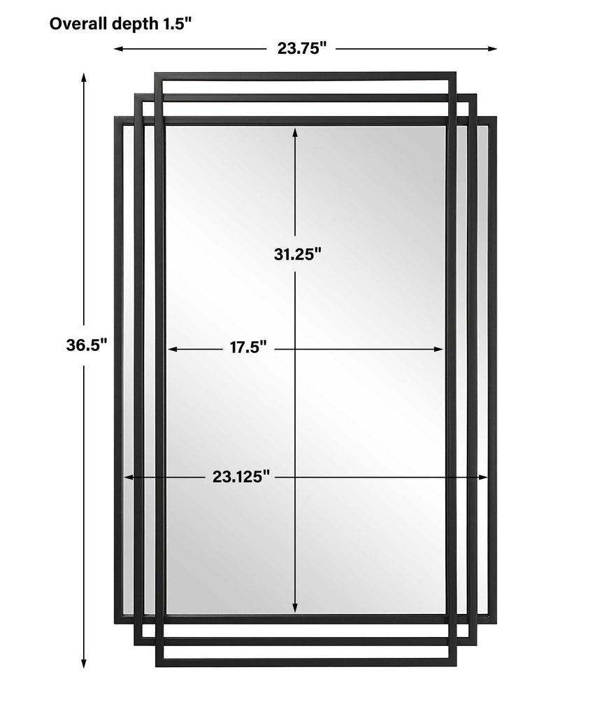 Amherst Mirror - Black