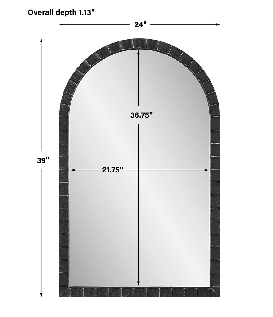 Dandridge Arch Mirror, Black