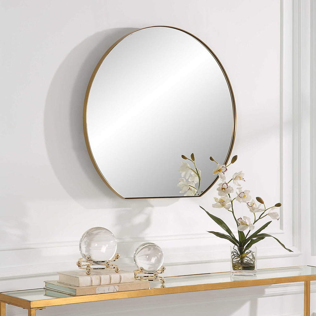 Cabell Small Mirror, Brass