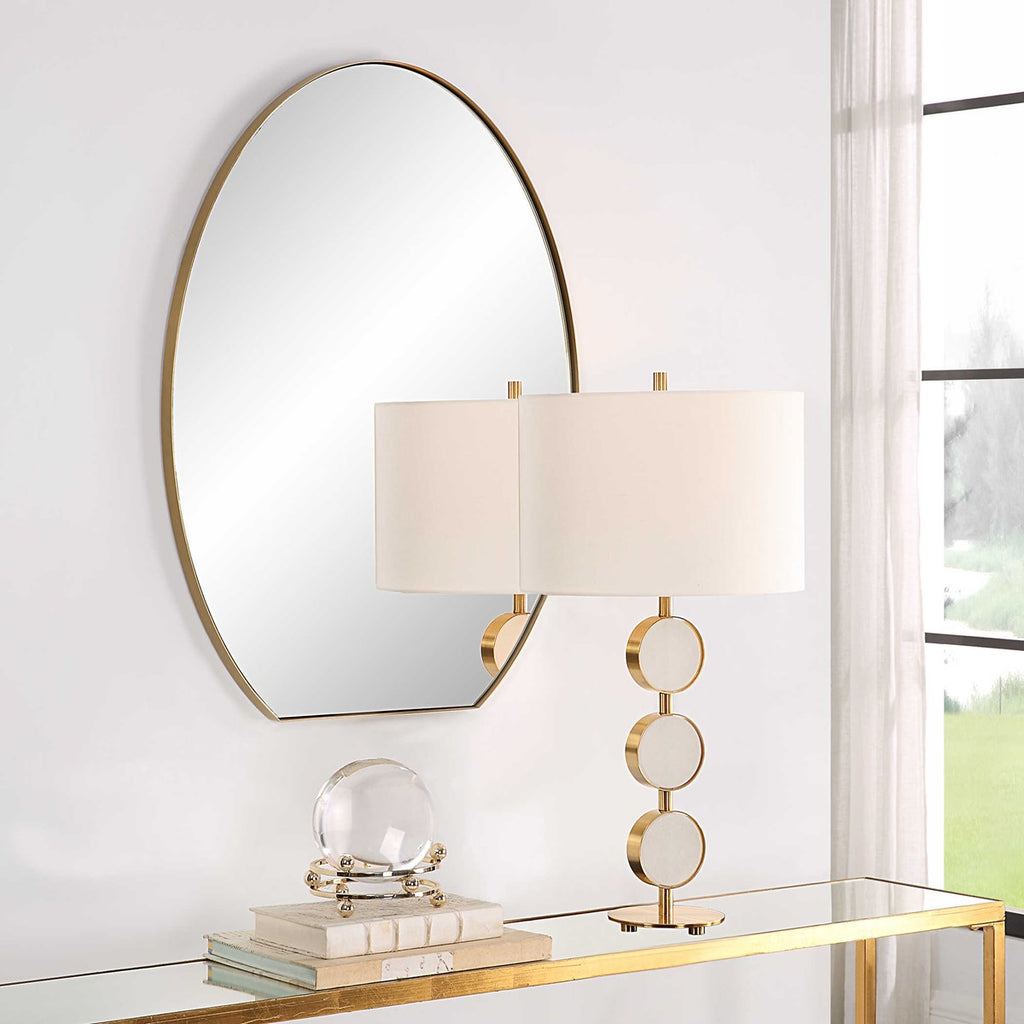 Cabell Oval Mirror, Brass