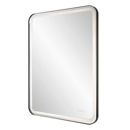 Crofton Lighted Large Mirror, Black