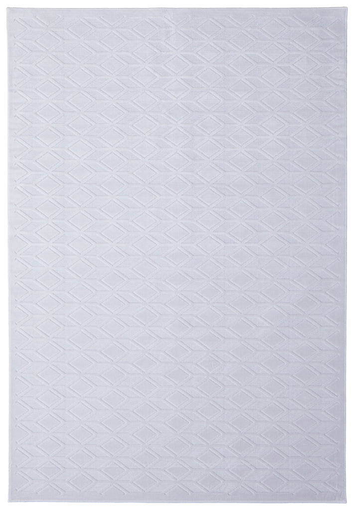 Saphir Mira Modern Geometric White Area Rug (9'8" x 12'7" / Pattern 1)