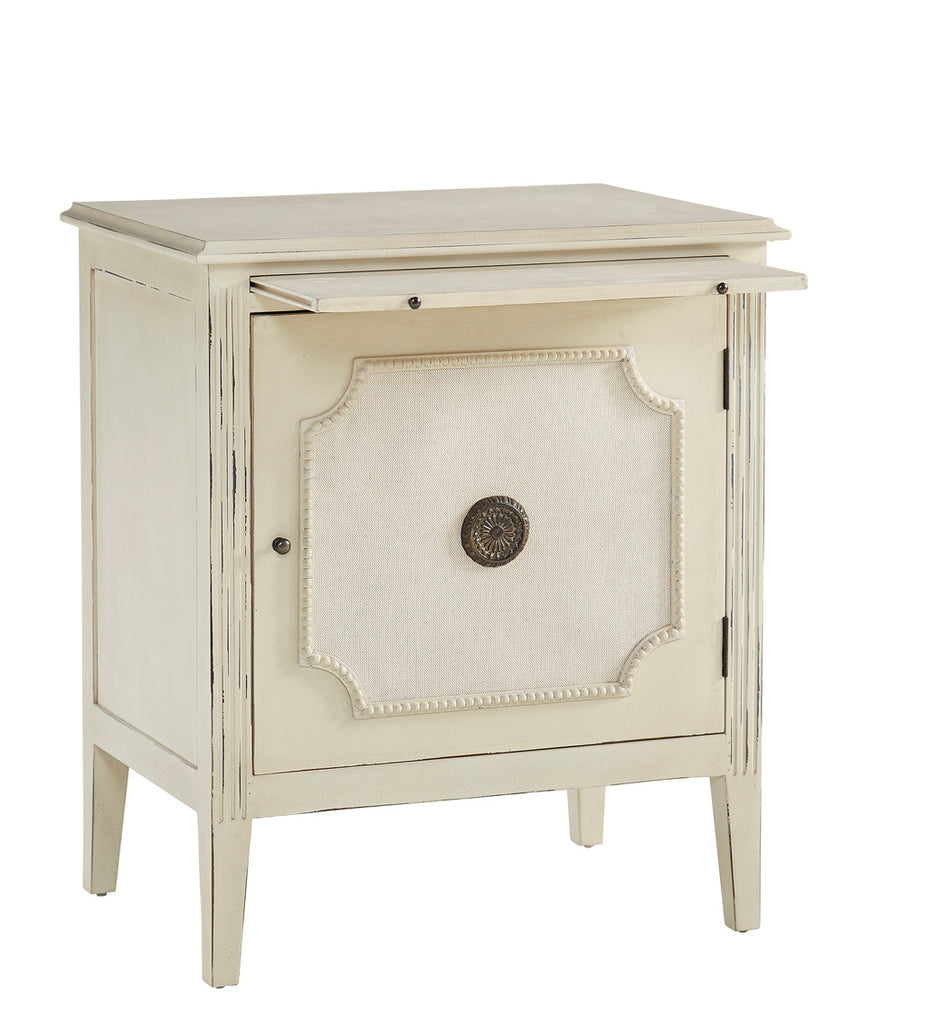 Linen & Beaded Front End Table