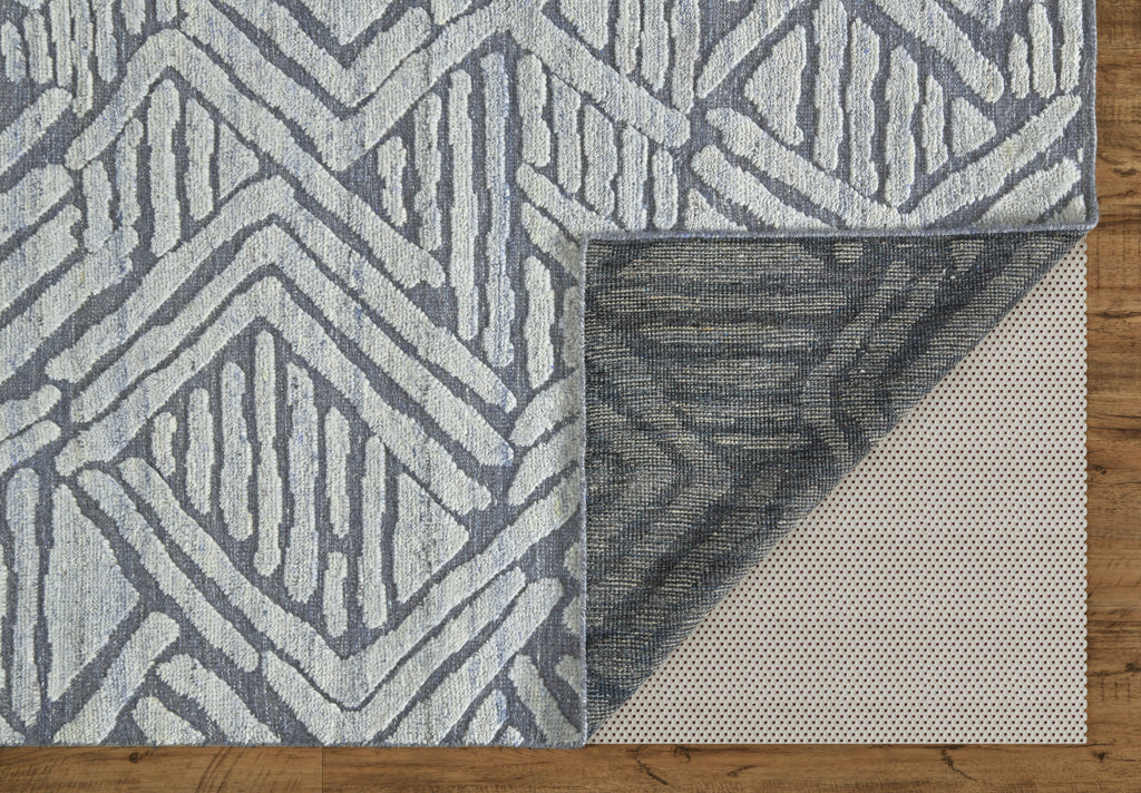 Norah Modern Geometric Gray Taupe Ivory Area Rug (2' x 3')