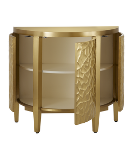 Auden Brass Demi-Lune Cabinet