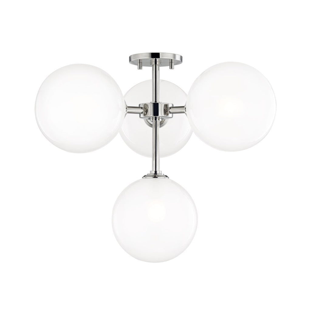 Ashleigh Semi Flush - Polished Nickel