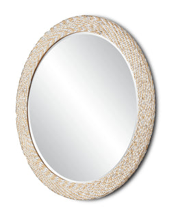 Glimmer Gold & Silver Round Mirror