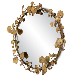 Vinna Brass Round Mirror