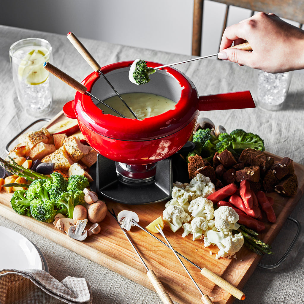 8" Fondue Pot With 6 Forks