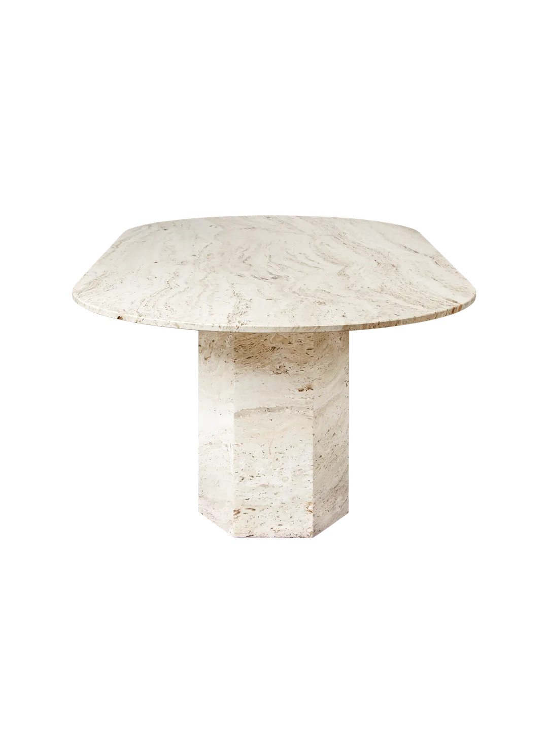 Gubi Epic Dining Table, Elliptical, Neutral White