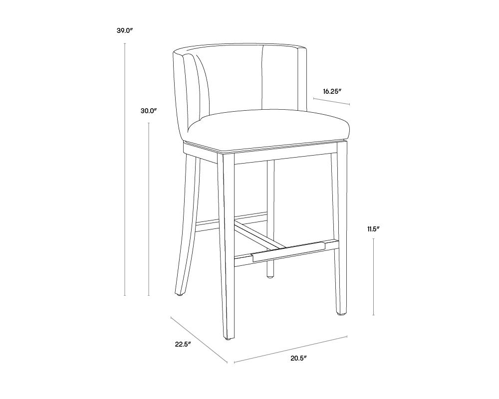 Hayden Barstool - Marble