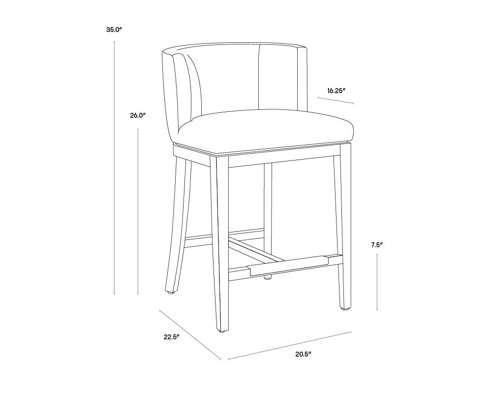 Hayden Counter Stool - Marble