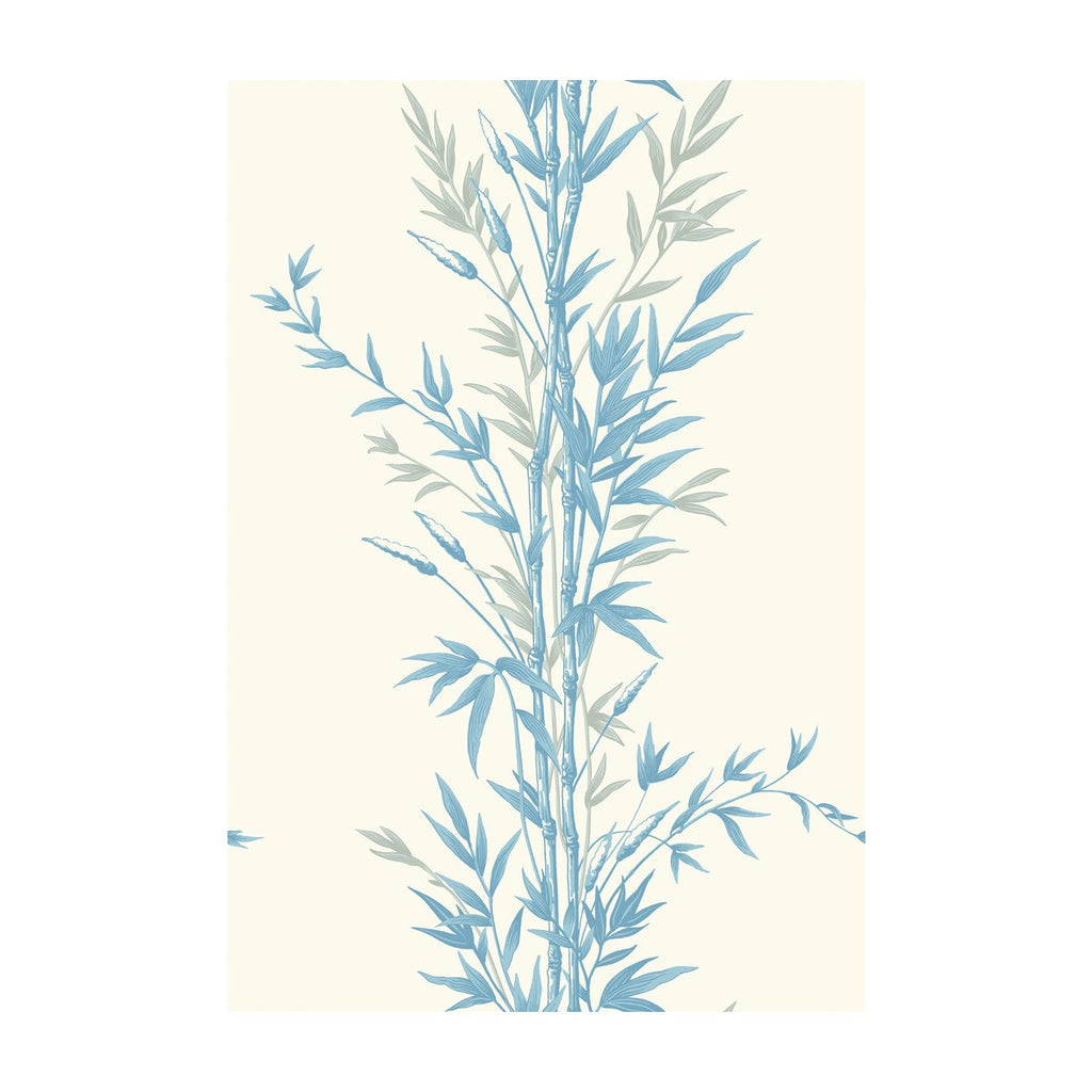 Bamboo - Blue On Ivory