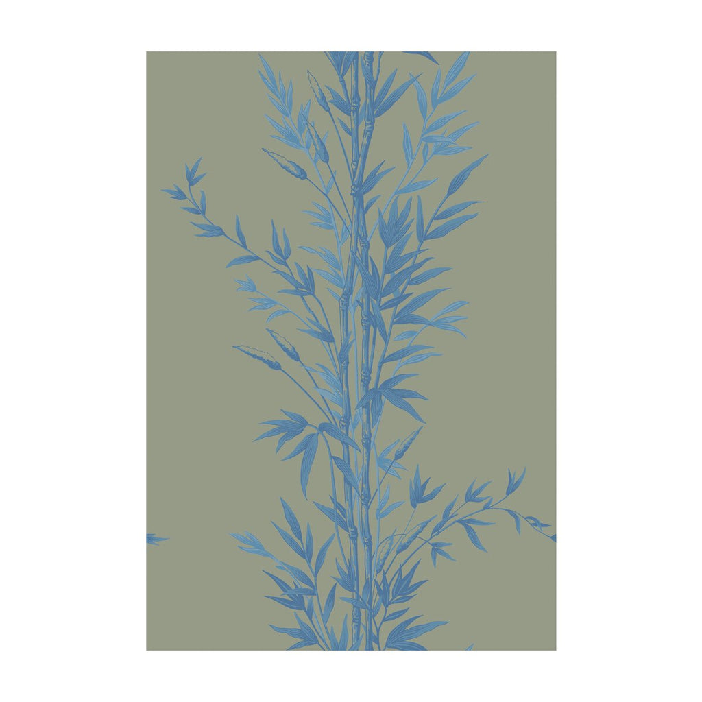 Bamboo - Blue On Khaki