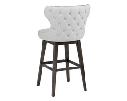 Ariana Swivel Barstool - Light Grey