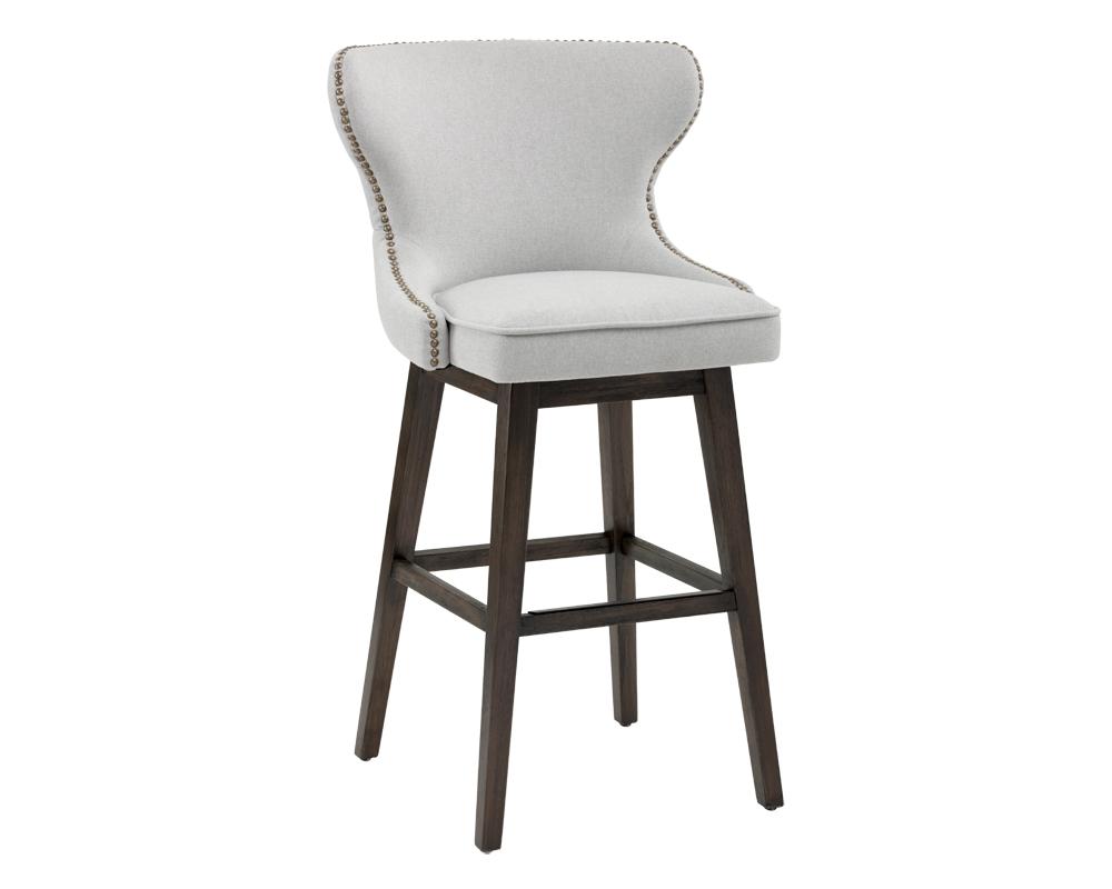 Ariana Swivel Barstool - Light Grey