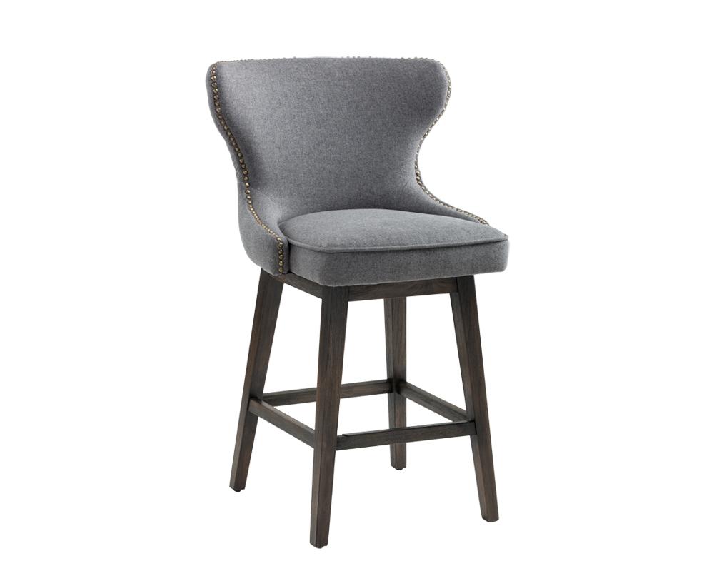 Ariana Swivel Counter Stool - Dark Grey