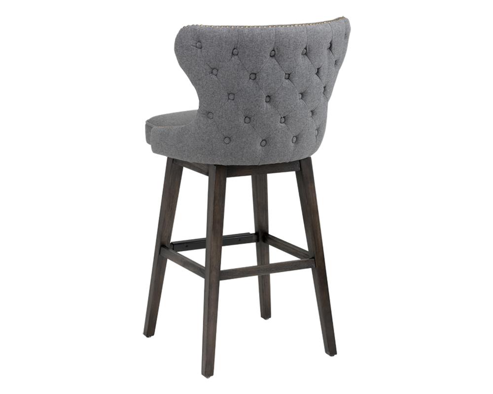 Ariana Swivel Barstool - Dark Grey