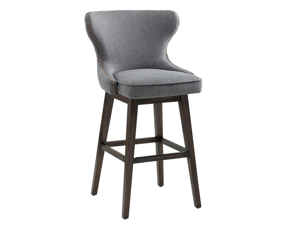 Ariana Swivel Barstool - Dark Grey