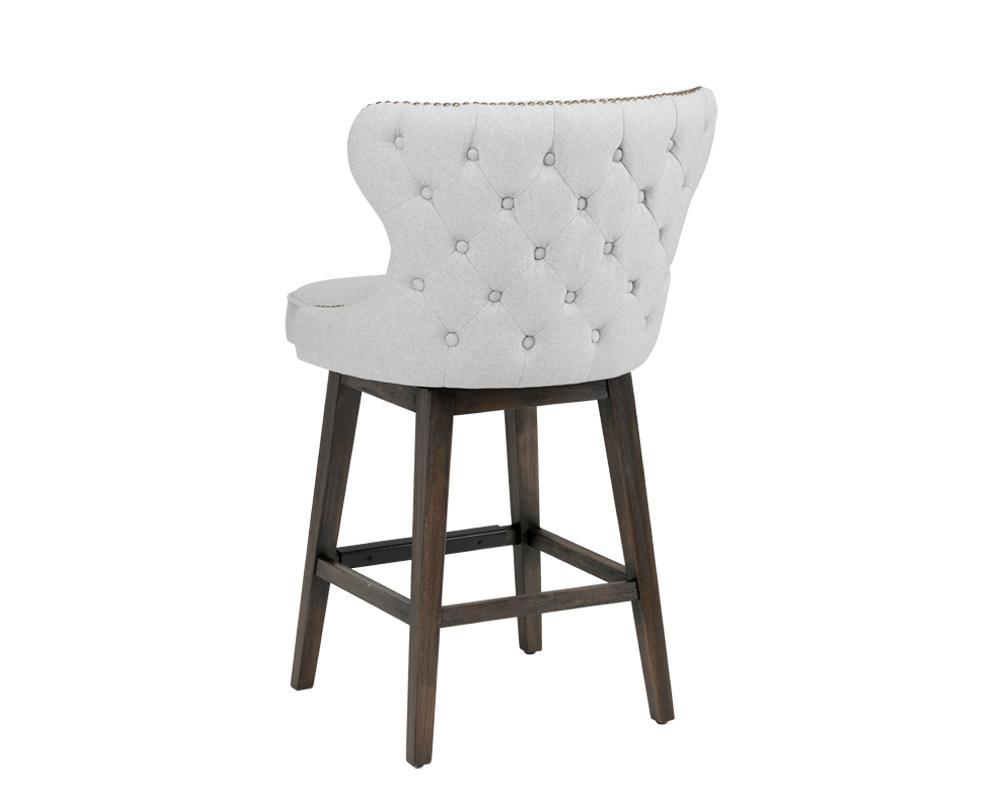 Ariana Swivel Counter Stool - Light Grey