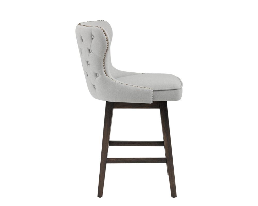 Ariana Swivel Counter Stool - Light Grey