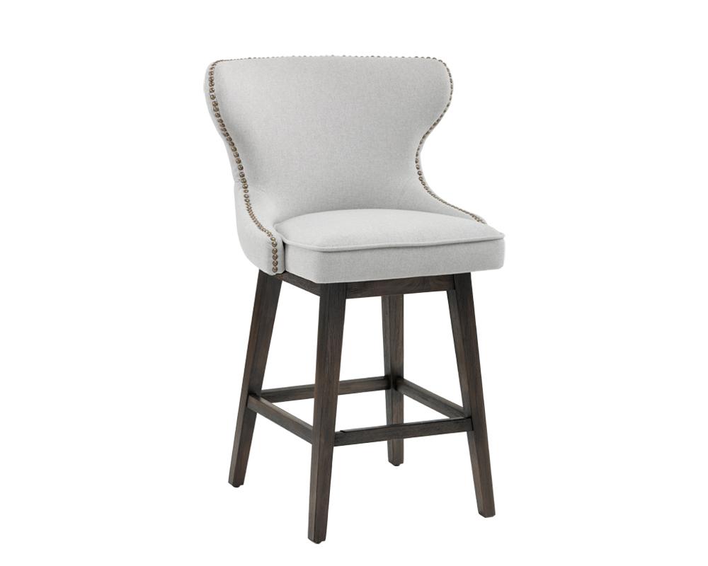 Ariana Swivel Counter Stool - Light Grey