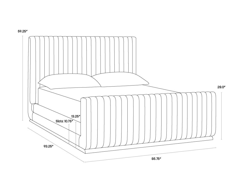 Hylan Bed - King - Hemingway Marble