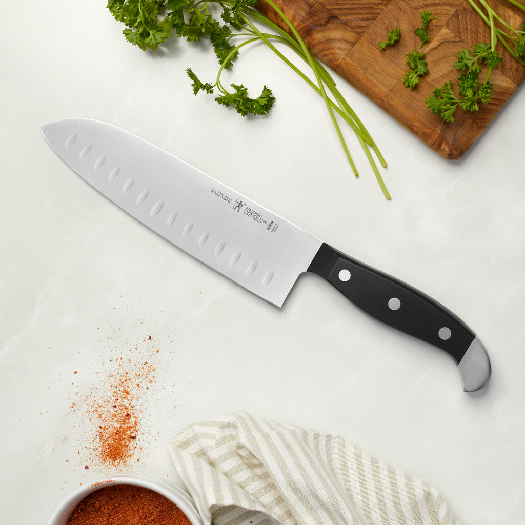 7" Hollow Edge Santoku Statement