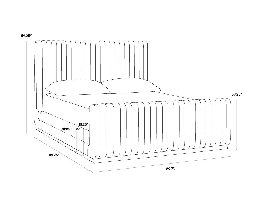 Hylan Bed - Queen - Hemingway Marble