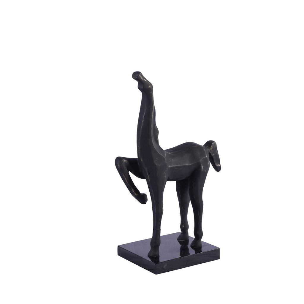 Hoof Up Horse Sculpture Copper Blk Small