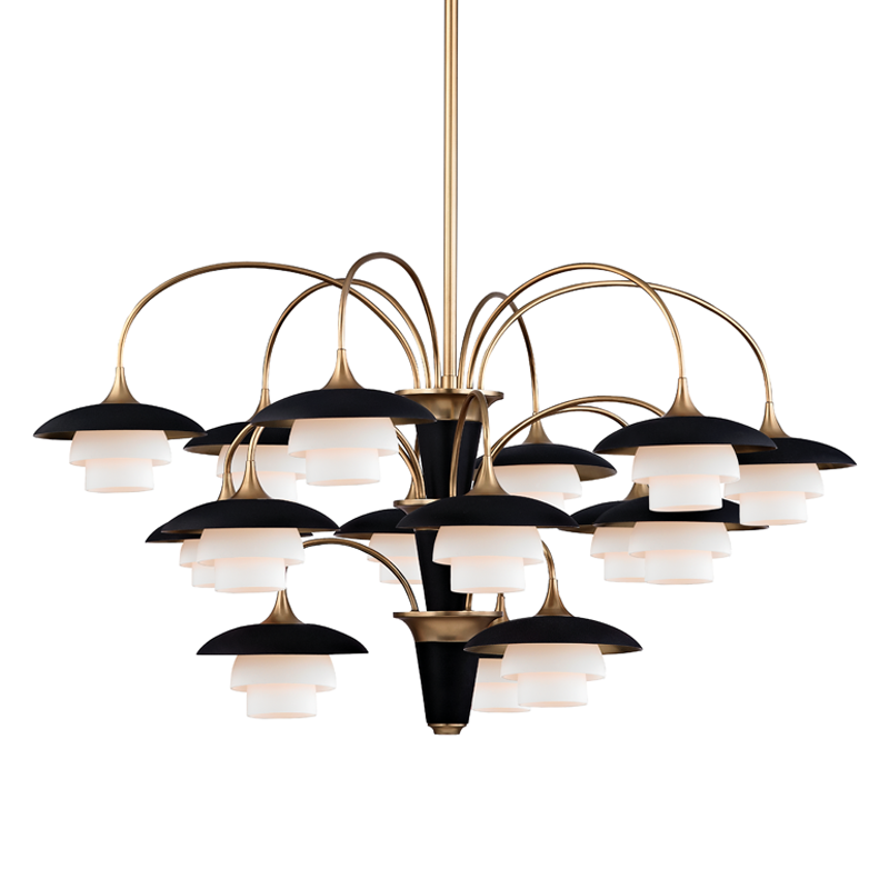 Barron Chandelier 22" - Aged Brass