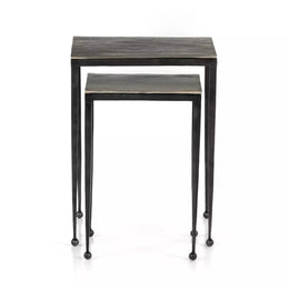Dalston Nesting End Table, Raw Antique Nickel