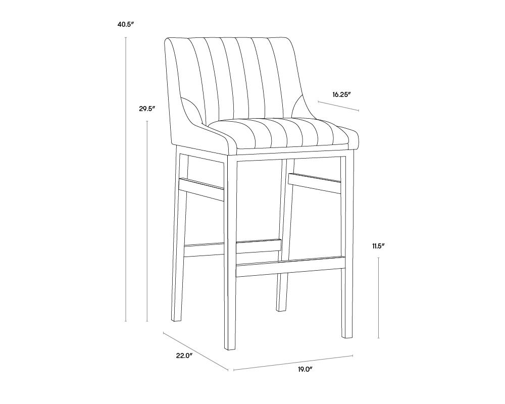 Halden Barstool - Vintage Cognac