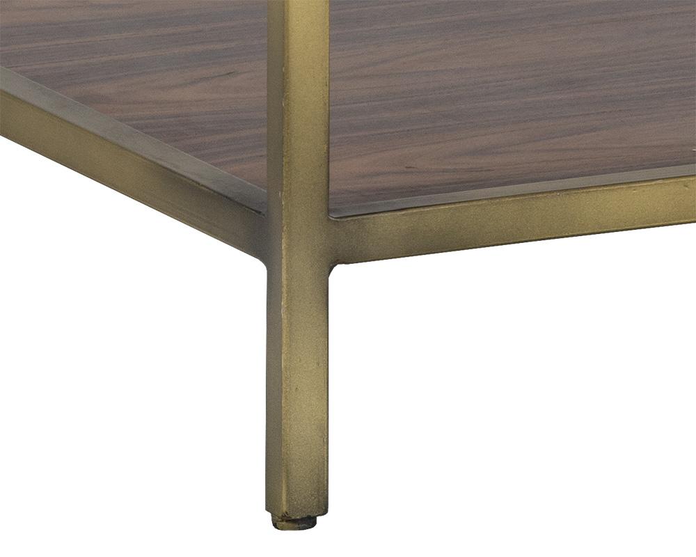 Stamos End Table - Gold - Zebra Brown